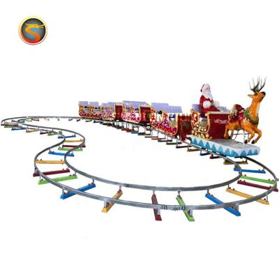 China FRP+steel hot sale amusement park track train shopping mall christmas electric train ride for sale for sale