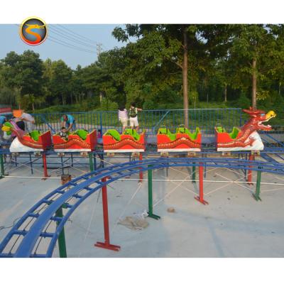 China FRP+Steel Dragon Train Roller Coaster Rides 2020 New Product Funny Games Kids Playground Slide for sale