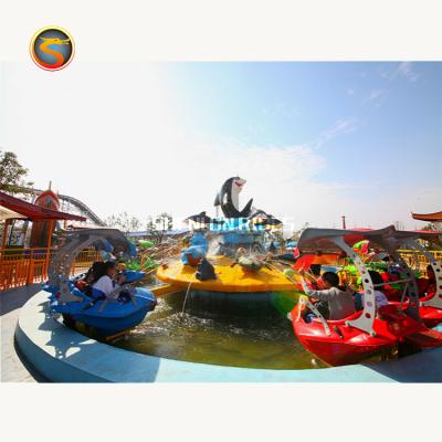 China Cheap FRP+steel Kids Playground Rides Summer Water Gun Family Fun Shooting Shark Island Rides for sale