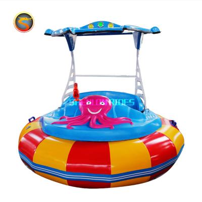 China Hot PVC Design Amusement Park Water Game Lake Use Laser Kids Boat Bumper Ride For Sale for sale