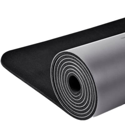 China PU+Rubber Premium Natural Eco-friendly PU Leather Anti-slip Rubber Yoga Mat for sale