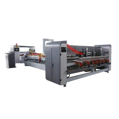 China Full Automatic Food Corrugated Carton Box Stitching Folding Sticking Packing Machine for sale