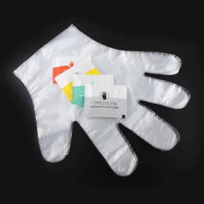 China individually wrapped pair of eco-friendly PE oil-proof gloves for cleaning, food handling, pet care for sale