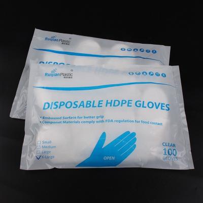 China Waterproof Household Disposable Plastic Gloves Waterproof Gloves Kitchen PE Cleaning Gloves for sale