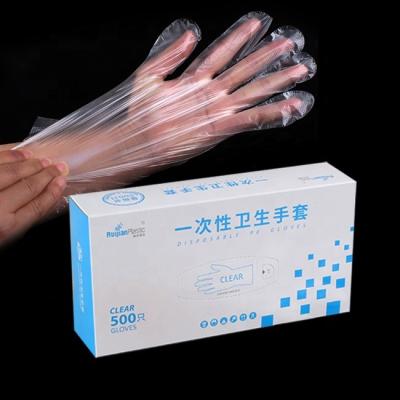 China High Quality Waterproof PE Disposable Gloves Plastic Gloves For Household Kitchen Factory Price for sale