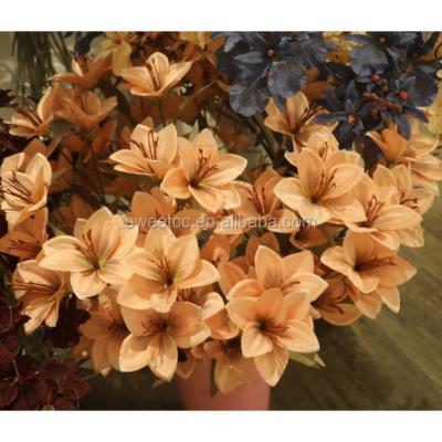 China Beautiful colorful made in China artificial fabric garden rose flowers for wedding decoration home decoration for sale