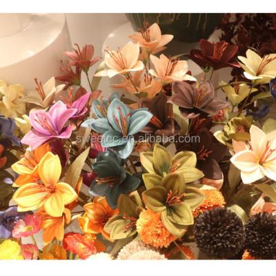 China Beautiful Foshan Colorful Plant Cloth Artificial Garden Rose Flowers For Wedding Decoration Home Decoration for sale