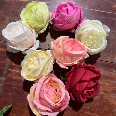 China Beautiful Colorful Artificial Single Flower Head For Home Decoration Wedding Wedding Room Decorations for sale