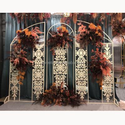 China High Quality White Color Cameo Brown Wedding Decorative Ornament Backdrop For Wedding Decor for sale