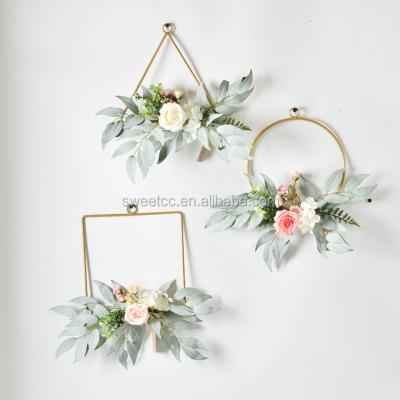 China Ornament High Quality Artificial Flowers Ceiling Metal Braids Three Piece Suit Wedding Decoration for sale