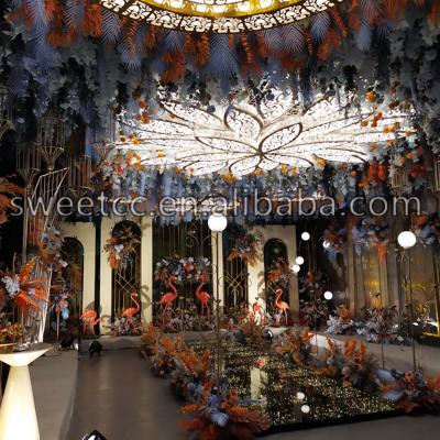 China Gorgeous morden led petals shape chandelier to wedding ceiling decoration for sale