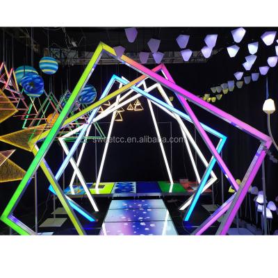 China Ornament 2020 Custom design shine light stage floor wedding stage led dance floor panel for sale for sale