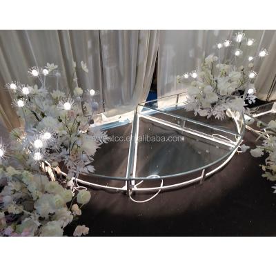 China 2020 portable ornament round floor light up 3d sparkle wedding stage led dance floor panel for sale for sale