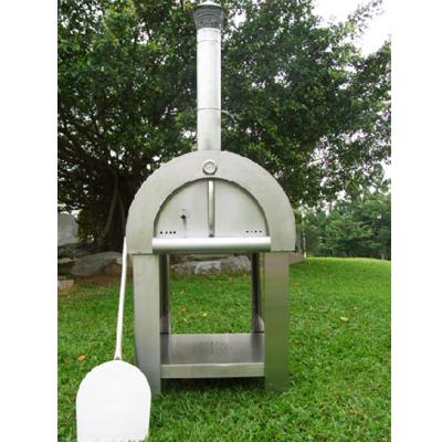 China New Design Portable Backyard Caster Movable Wood Fired Pizza Oven for sale