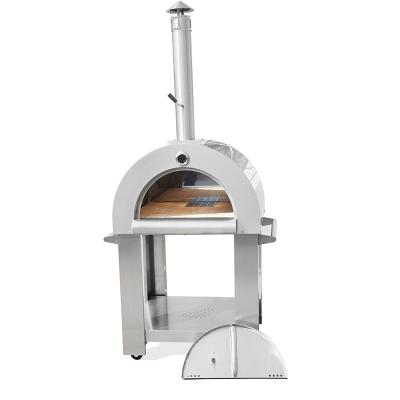 China Portable Commercial Pizza Maker Stainless Steel Gas Freestanding Pizza Stone Oven for sale