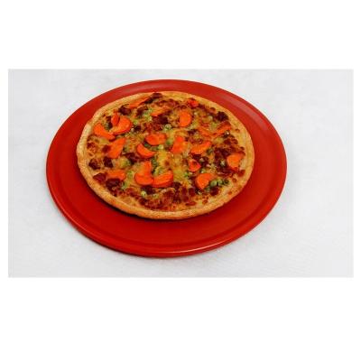 China Portable pizza stone round stone glazed ceramic pizza stone for sale for sale