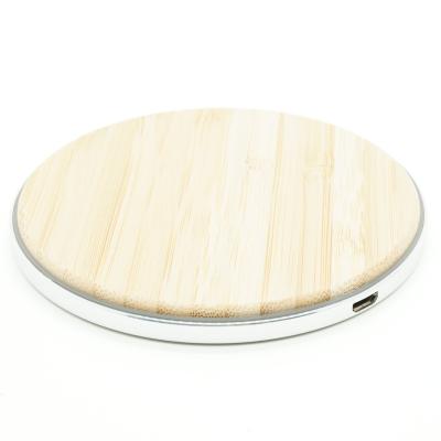 China Mobile Phone Wireless quick charger in bamboo and aluminium. for sale