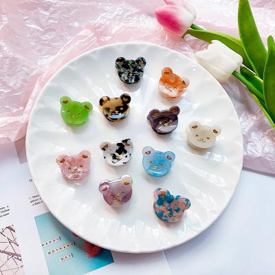 China Hair Claw Korean Hot Sale Fashion Ins Girl Grasping Hair Clip Sweet Mini Bear Clip Cute Girl Hair Clip for sale