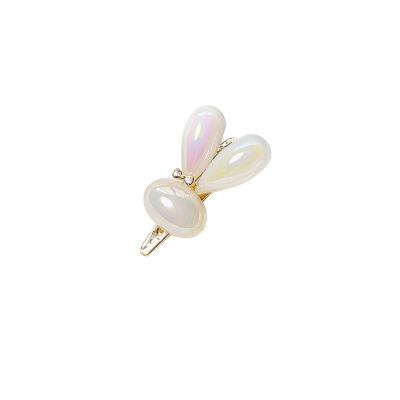 China Female Hair Clips Hair Clips Wholesale Soft Elegant Rabbit Pearl Duck Beak Clip Mini Cute Girl Mermaid Color Hairpin for sale