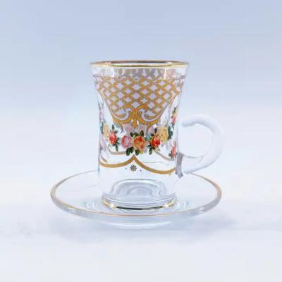 China Traditionele Espresso Turkse Theekoppen Schotel Arabische Theeset Uitstekend Te koop