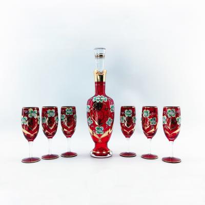 China Conjunto de jarras de agua de vidrio de 7pcs Carafe personalizado de 2.2L y conjunto de vidrio en venta