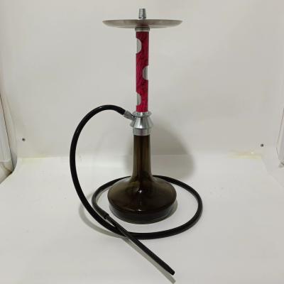 China Brown Color Shisha Hookah Gray Glass Bottle Customized Hookah Portable Hookahs With Straight Mouth Wholesale for sale