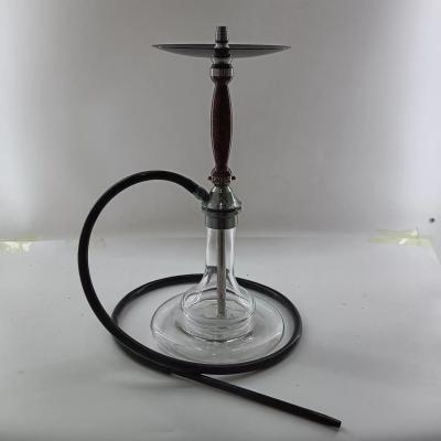 China Narguiléia personalizada Narguiléia de alumínio shisha garrafa de vidro de cristal Narguiléia portátil conjunto inteiro com hastes coloridos para fumar à venda