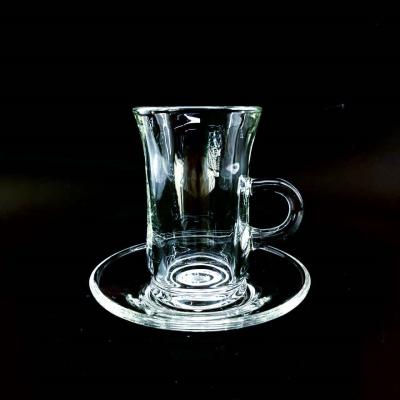 China 18pcs glass tea cup sets turkish cup Arabic Saudi Middle-East Dubai Style for tea coffee milk for sale