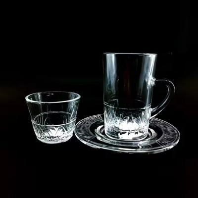 Chine 18 PCS Turkish Glass Coffee Tea Cup with Saucer Tea Cup and Saucer Set à vendre