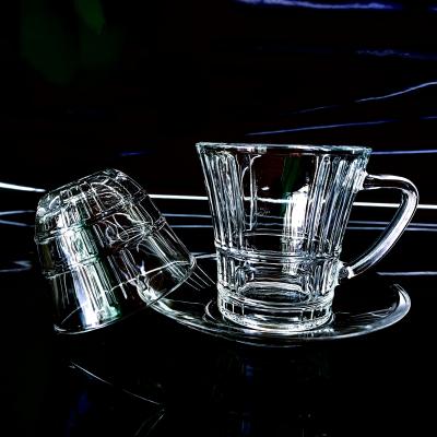 Κίνα Turkish Tea Cup and Cawa Cup Sets Crystal Glass Accept Customized Logo Can Make Different Combination with Various Package προς πώληση