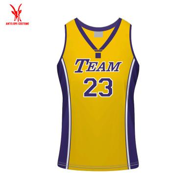 China Wholesale Custom Sublimation Antibacterial Basketball Vest Basketball Tank Top Design Reversible Dry Fit Wholesale for sale