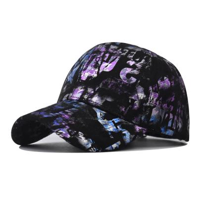 China COMMON Amazon tie-dye European and American version of the colorful gradient color personality baseball hat for sale