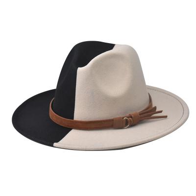 China JOINT European and American fashion fabric large along the felt hat felt hat for sale