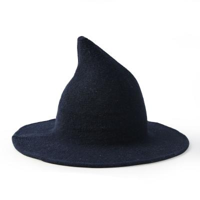 China COMMON Europe and the United States Halloween Witches Hat Arrow Wool Wizard Hat for sale