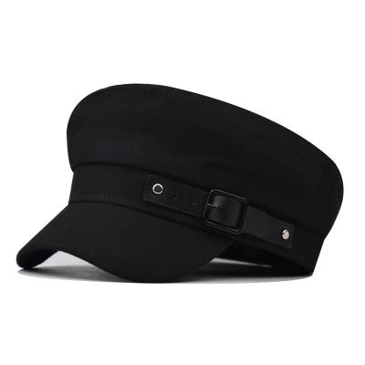 China Joker Leather Octagonal Hat Female Cotton Beret Buckle Beret Hat JOINT for sale