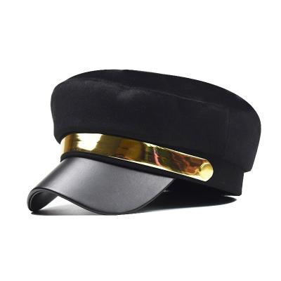 China Metal COMMON Octagonal Hat Autumn Women's Beret British Fashion Painter's Retro Hat Winter Hat for sale