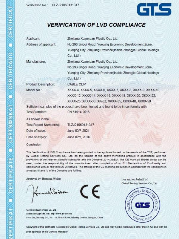 CE - Zhejiang Xuanxuan Plastic Co., Ltd.