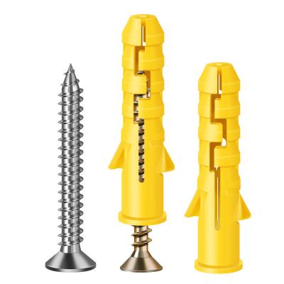 China Plastic Multi-Specification Plastic Wall Anchors For Drywall Plastic Sheath Yellow Fish Shaped Anchor for sale