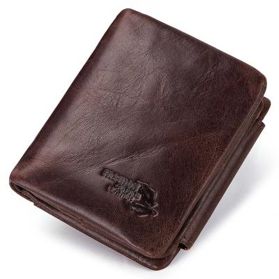 China HUMERPAUL RFID pocket purse credit card real leather rfid blocking genuine leather man 2020 zipper coin carteira wallets for sale