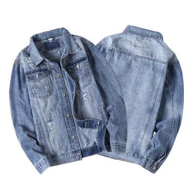 China Breathable Spring Men Fashion Classic Blue Custom Denim Jacket Long Sleeve Casual Slim Men Jean Jacket for sale