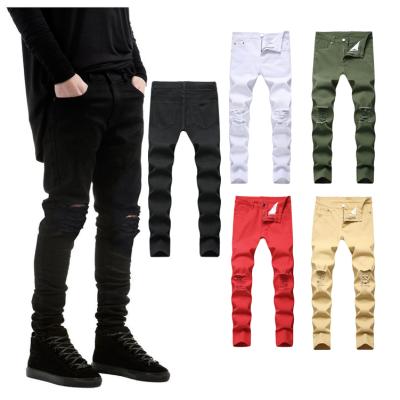 China Breathable Jeans Logo Mens Denim Pants Fashion RBX Fit Washed Ripped Slim Tapered Men's Retro Custom Made Wholesale for sale