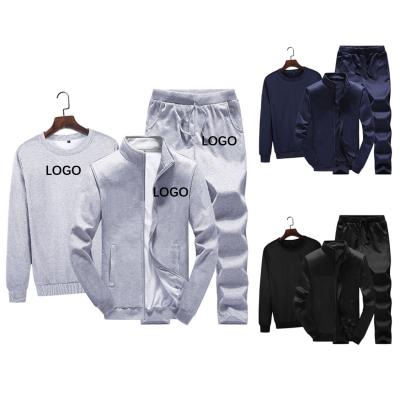 China Customized Logo Blank Men Sport Tracksuits Breathable 3pcs Training Jogging Wear Three Piece Set Sweatsuit Tracksuit For Men for sale