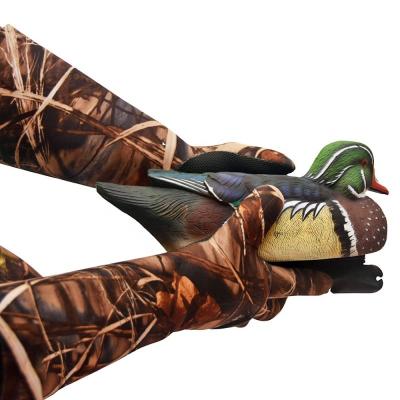 China Shockproof Wholesale Neoprene Grip Elbow Length Duck Insulated Waterproof Wader Hunting Gloves for sale