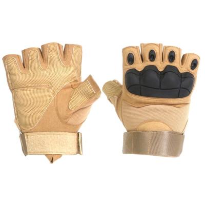 China OEM Factory Tactical Half Finger Shock Proof Leather Gloves for sale