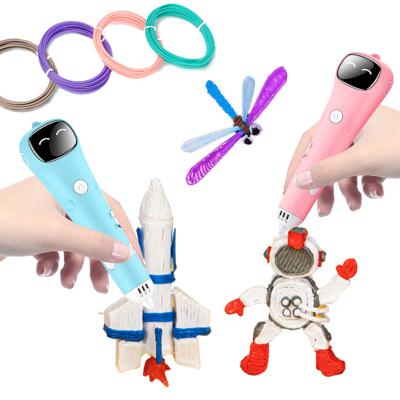 China 2021 Hot Selling Christmas Gift Kid Toy 3d Pen USB Rechargeable Art 3d Pen Set Low Temperature for sale