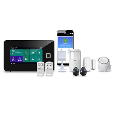 中国 Large Tuya WiFi GSM Burglar Home Security Alarm System Remote Gold Radio Security Home Monitor Touch Screen Supply 販売のため