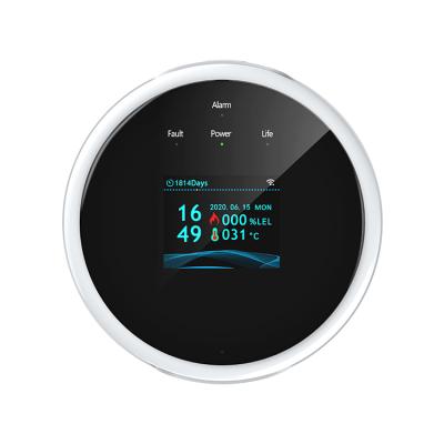 중국 Easy Control Smart Life App Tuya Wireless Smart Sensor With Natural Gas GS-GAS01 Temperature Display Gas Detector 판매용