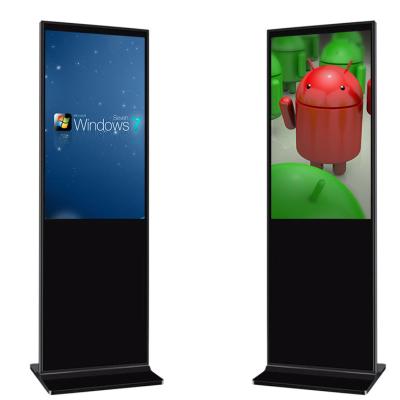 China 43 Inch Indoor Floor Stand Display Digital Signage Totem LCD Indoor Advertising Shields VCR Digital Signage Kiosk for sale