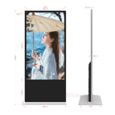 China OSK LD-6504 A40 65-Inch Indoor Indoor Lcd Advertising Machine Ultra-thin LCD Digital Advertising Signage Android Wifi Display for sale