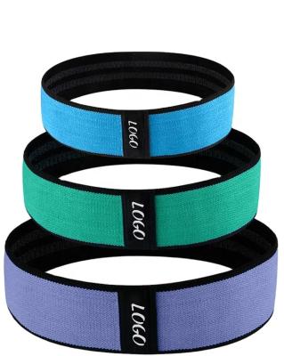 China Fitness Equipment 2021 Custom Label Solid Color Rubber Band High Density Training Belt Exercise Bands Resistance for sale